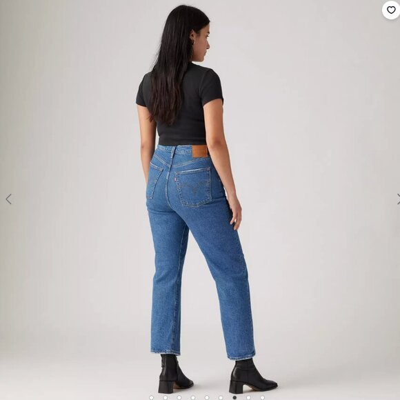 Levi's Ribcage Straight Ankle Jeans in Jazz Pop - Picture 4 of 9